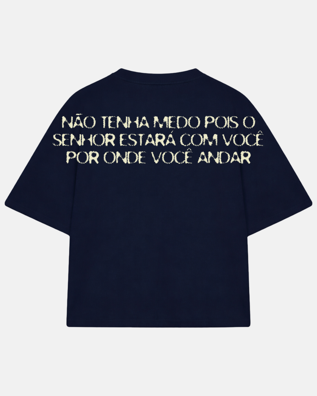 CAMISETA BOXY DO NOT FEAR AZUL MARINHO