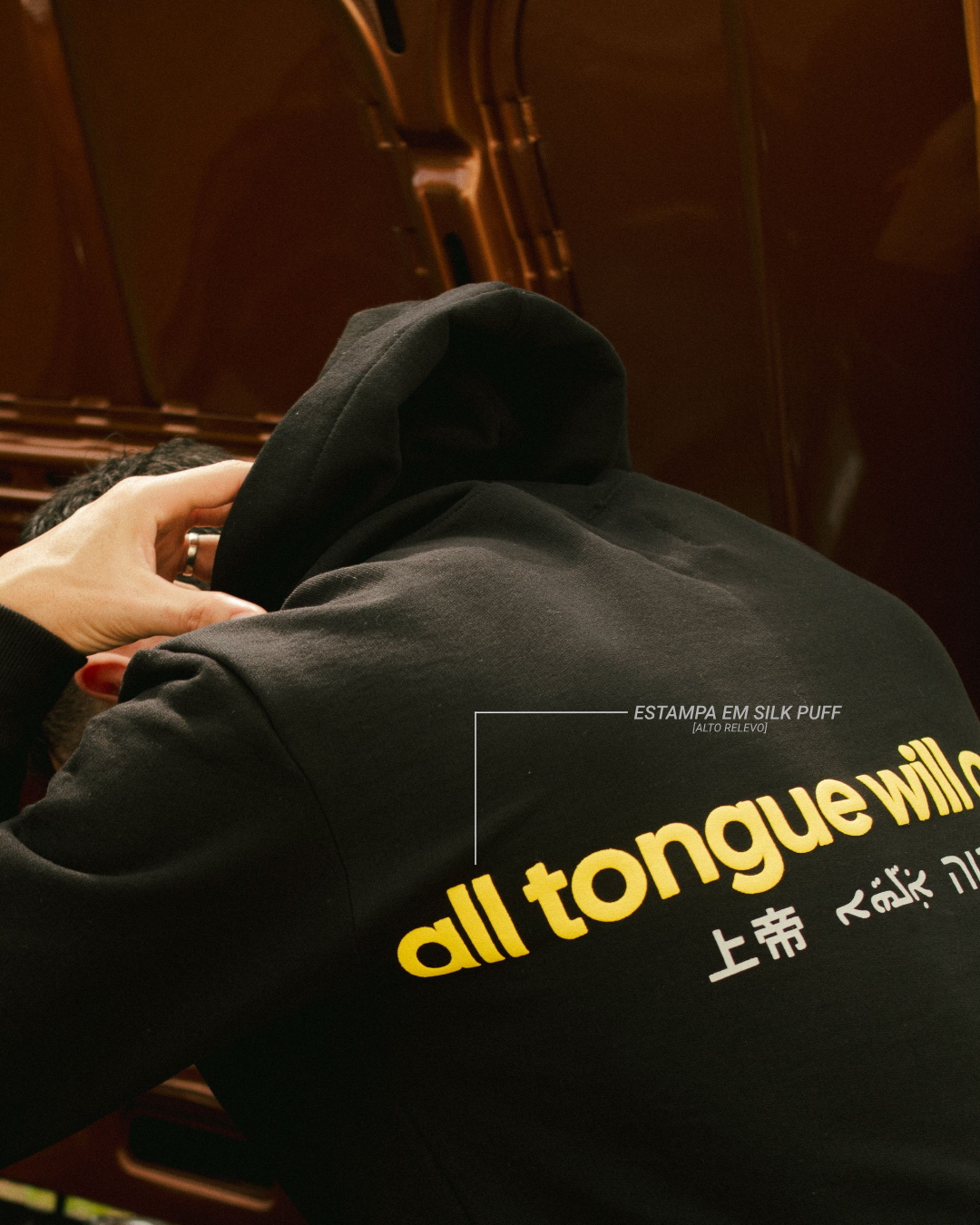 CASACO ALL TONGUE WILL CONFESS PRETO