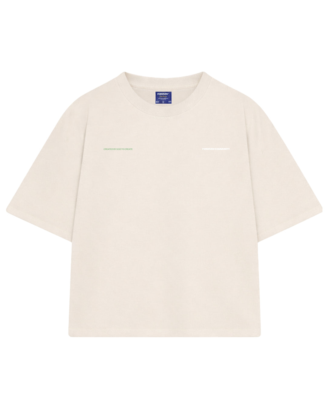 CAMISETA BOXY THERE I WILL BE BEGE