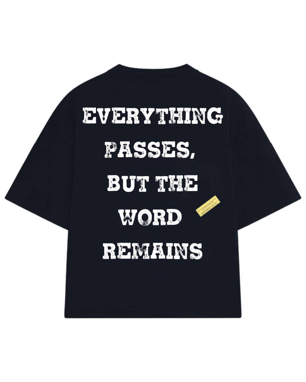 CAMISETA OVERSIZED LIVING WORD PRETA