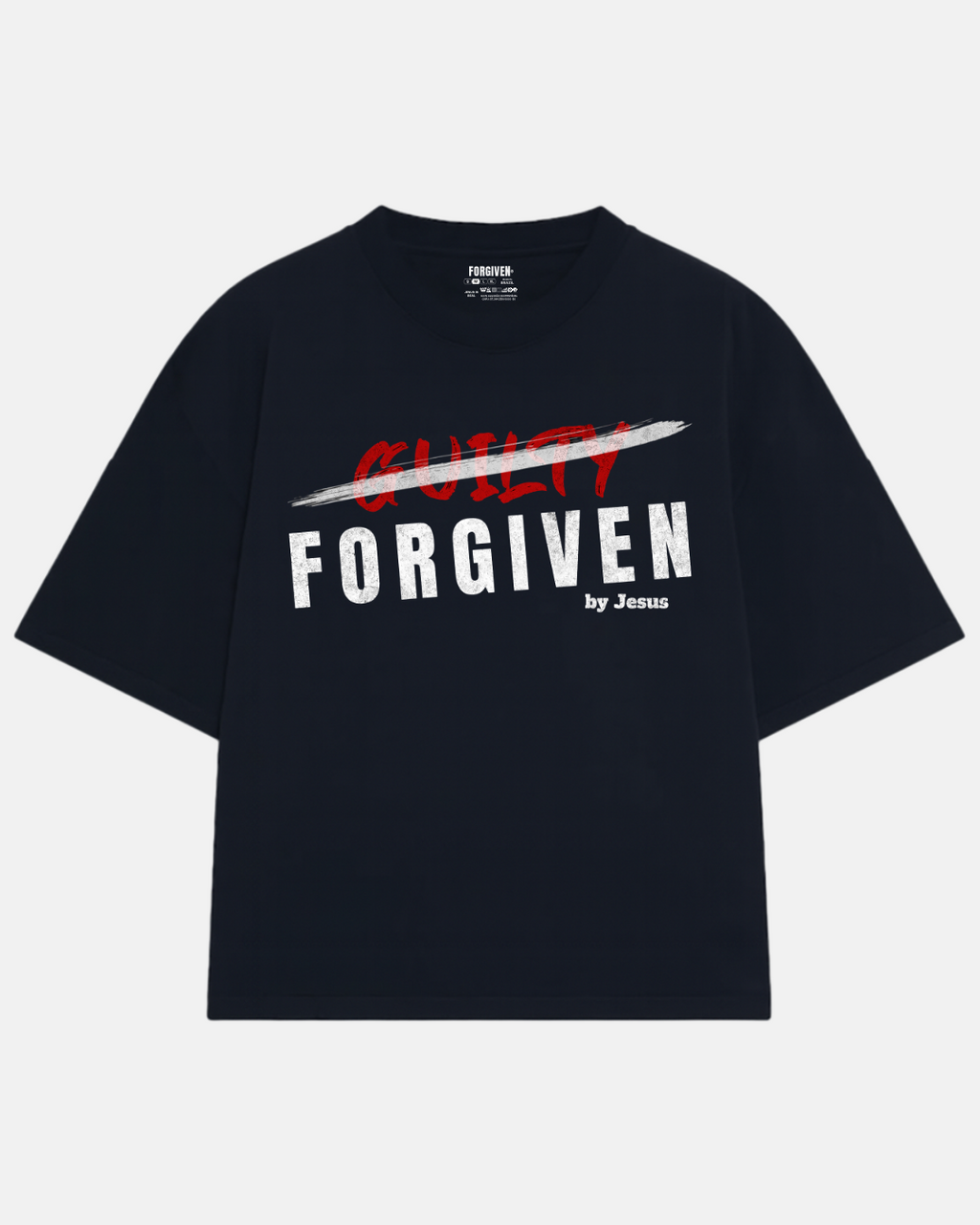 CAMISETA OVERSIZED FORGIVEN PRETO
