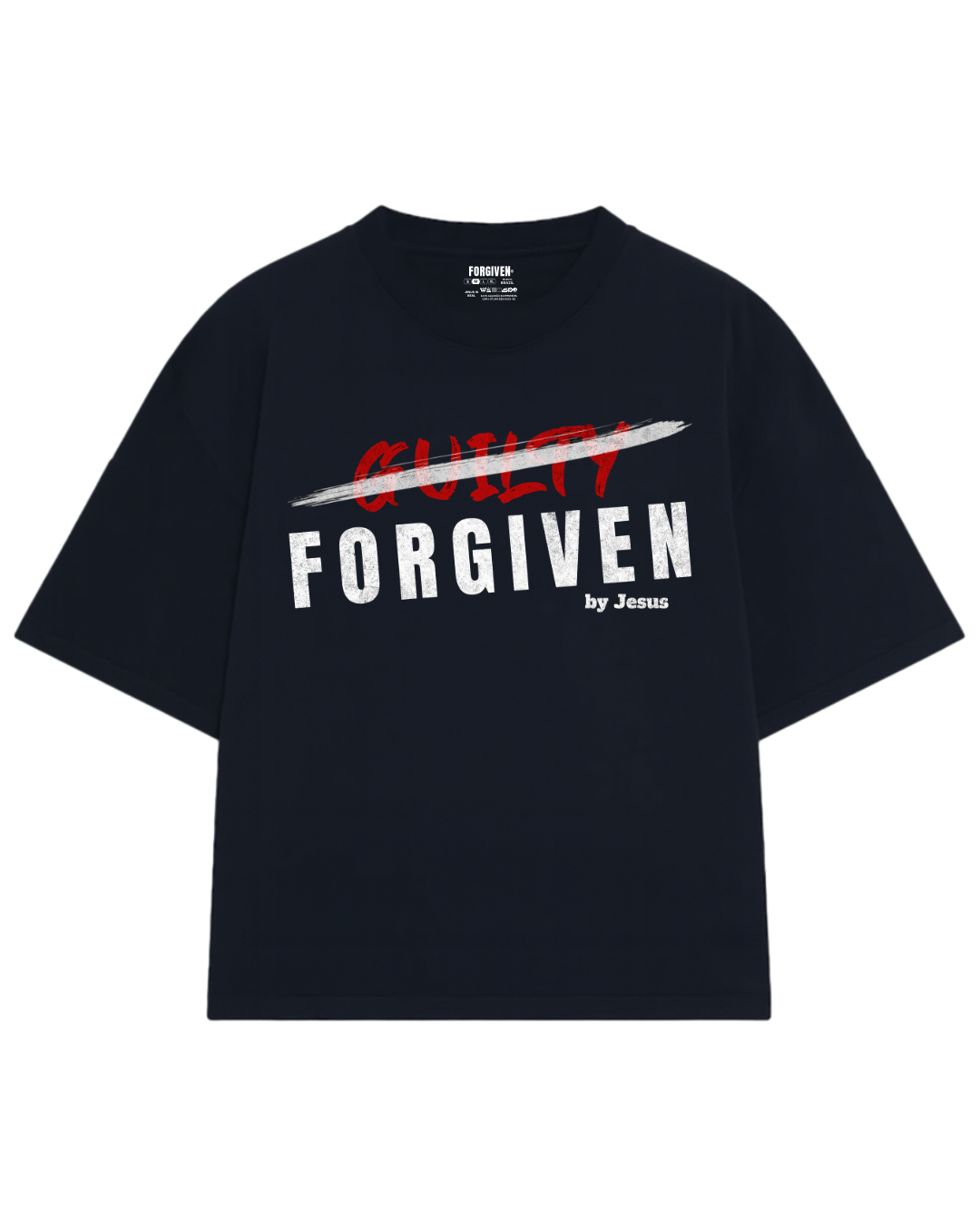 CAMISETA OVERSIZED FORGIVEN PRETO