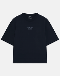 CAMISETA OVERSIZED ALL WE NEED IS JESUS PRETA